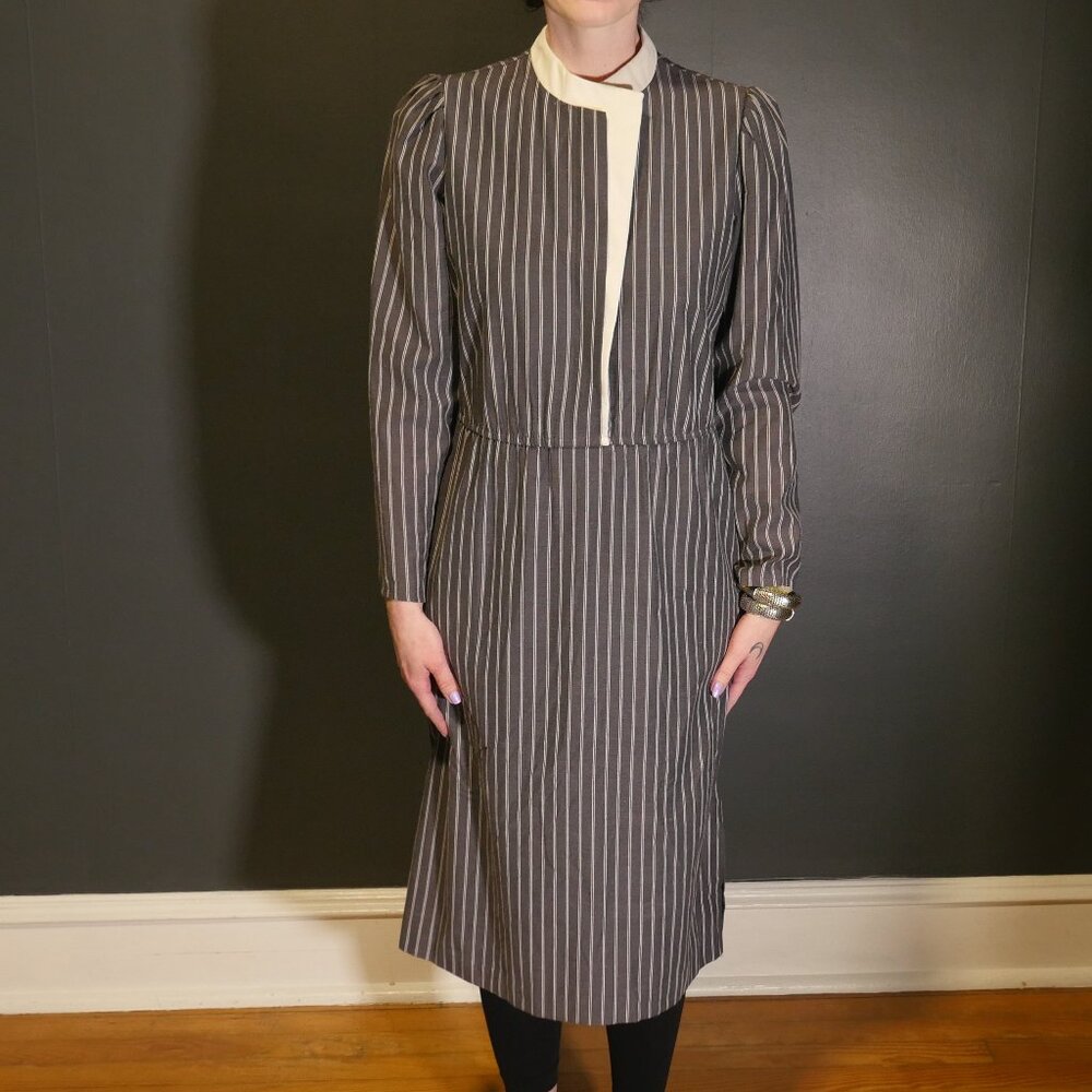 80s Vintage Striped Dress